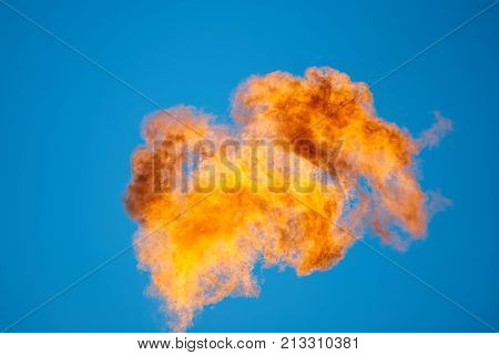 Combustion of associated petroleum gas.
Associated gas, is a form of natural gas which is found with deposits of petroleum.