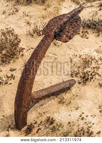 Natural Cemetery Of Marine Anchors At Barril Beach, Portugal
