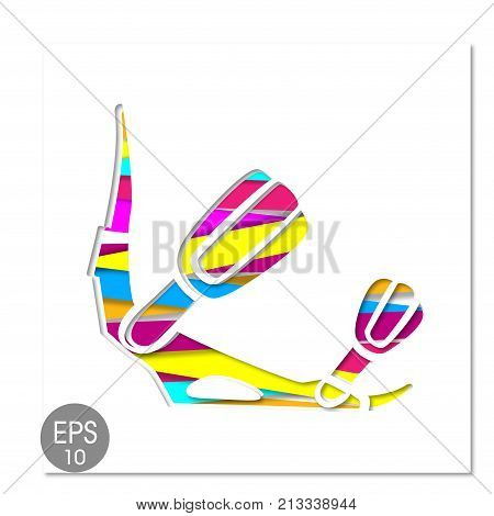Vector Snowboard Binding icon. Stock illustration for your design