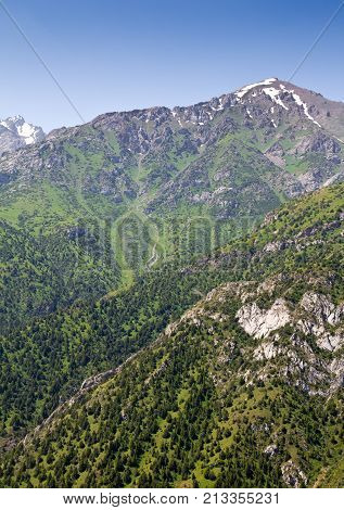 beautiful mountains in Kazakhstan. nature . In the park in nature