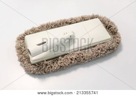 Microfiber Flooring Mop Head Isolated On White Background.