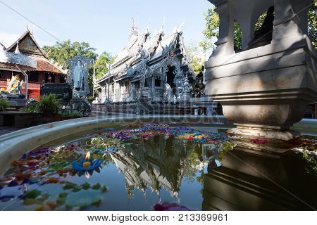 Silver Sanctuary Wat Srisuphan(temple) is Beautiful architecture in Chiangmai, Thailand