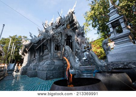 Silver Sanctuary Wat Srisuphan(temple) is Beautiful architecture in Chiangmai, Thailand