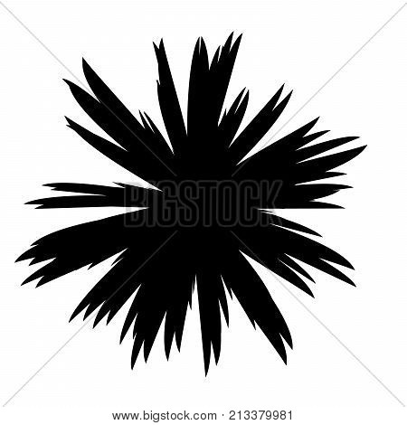 Black and White Flowers Silhouette, Spring and Valentines Day, Abstract Imprints Silhouettes of Meadow Chamomiles Artwork for Textiles, Fabrics