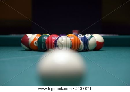 Bilardo, derinlik, ana konsantre topları, bakış açısı ve derinlik yeşil sekmesinde yıkanmış