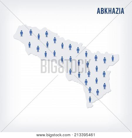 Vector People Map Of Abkhazia . The Concept Of Population.