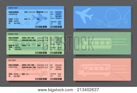 Bus Plane Train Vector & Photo (Free Trial) | Bigstock