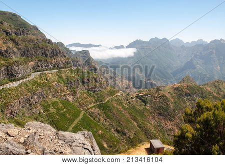 View the pass Boca da Encumeada in Madeira. Portugal