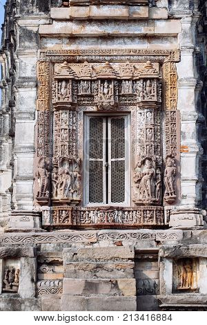 Hindu And Jain Temples In Khajuraho. Madhya Pradesh, India.