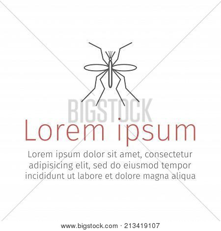 Mosquito icon vector. Vector icon for web graphic