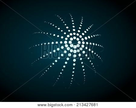 3d illustraton. Dots abstract graphics. Image with clipping path