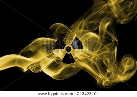 Nuclear smoke isolated on a black background
