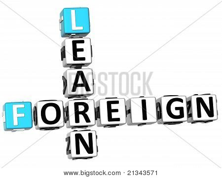 3D udenlandske lære krydsord