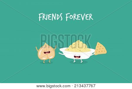 Vegan protein funny set of vector chatacters. Healsy food. vagalife