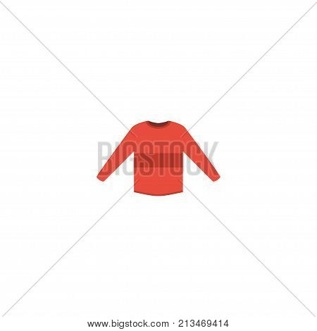 Flat Icon Sweater Element. Vector Illustration Of Flat Icon Pullover Isolated On Clean Background