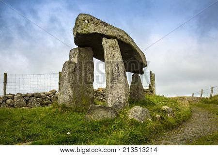 Legananny Dolmen is a tripod dolmen in north Ireland around 5000 years of age