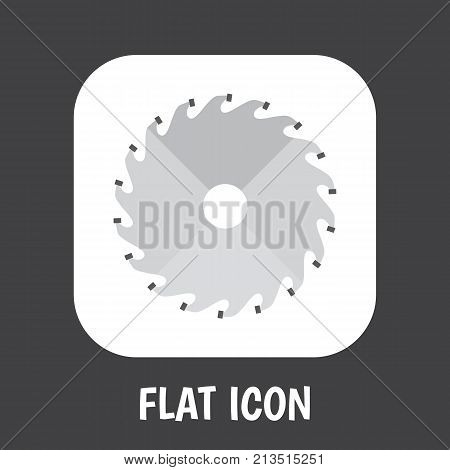 Vector Illustration Of Electrical Symbol On Buzzsaw Flat Icon