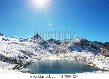 Autumn season in  Kackar Mountains in the Black Sea region of Turkey. Beautiful mountains landscape.