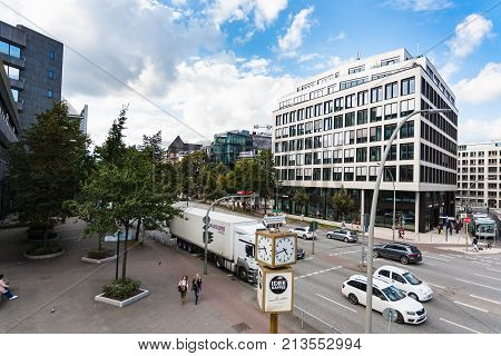 Cars On Willy-brandt-strasse In Hamburg