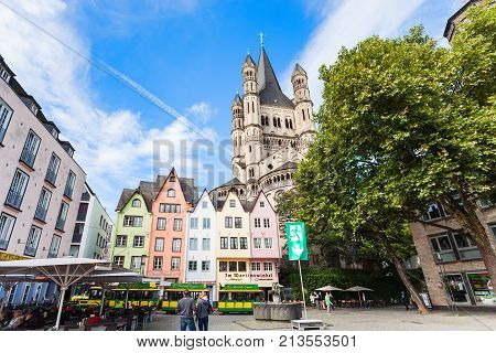 Fischmarkt Square In Cologne City In September
