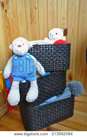 set of boxes for home - for storing clothes or toys