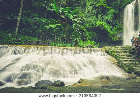 Dambri and Satara Waterfall in Lam Dong, Bao Loc, Vietnam