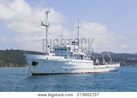 Tuapse, Krasnodar region, Russia - July 8, 2013: Tuapse Research vessel Rift