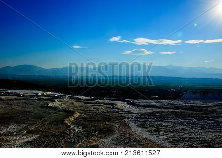 view to the pools of the pamukkale