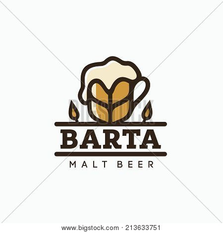 Modern vector professional logo emblem beer barta.