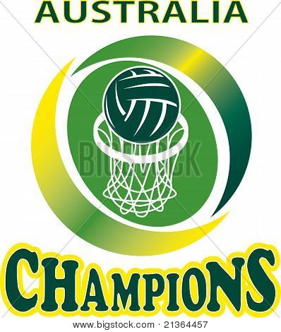 Netball bola aro campeones Australia