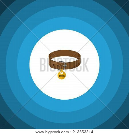 Hound Necklace Vector Element Can Be Used For Puppy, Dog, Collar Design Concept.  Isolated Puppy Collar Flat Icon.