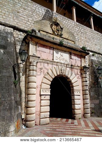 The Sea Gate of 1555 is the Main Entrance to Old Town of Kotor, Montenegro