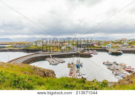 Stykkisholmur June 2013 This small town is visit by thousand of tourists in this period as here is located the volcano museum housed in the town's old cinema.