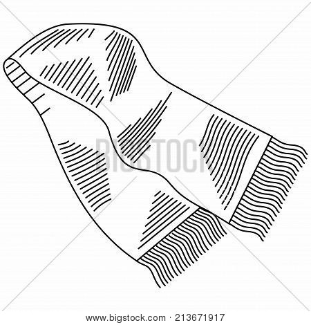 Fashion Wool Scarf Autumn Neck Season Vector