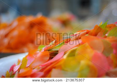 Colored Spices on a Stall in Bangkok