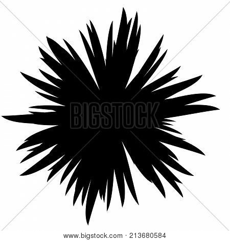 Black and White Flowers Silhouette, Spring and Valentines Day, Abstract Imprints Silhouettes of Meadow Chamomiles Artwork for Textiles, Fabrics