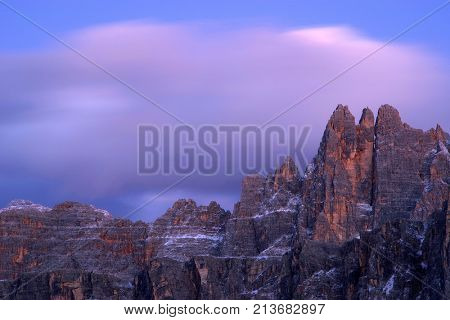 Croda da Lago in the Dolomites, Italy, Europe