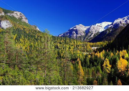 Alpine landscape in the Dolomites, Italy, Europe