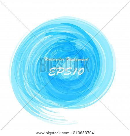 Sea, osean wave blue back, Watercolor abstract colored background for text banner. Watercolour isolated vector illustration backdrop. Wet hand drawing splash spot poster frame.