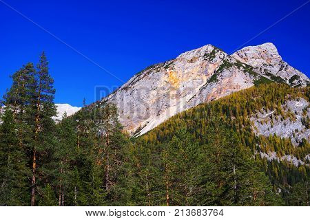 Alpine landscape in the Dolomites, Italy, Europe