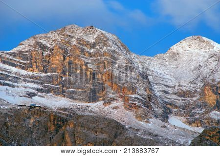 Alpine landscape in the Dolomites, Italy, Europe