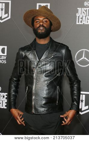 Gary Clark Jr. at the World premiere of 'Justice League' held at the Dolby Theatre in Hollywood, USA on November 13, 2017.