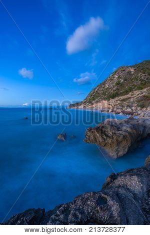 Avali beach at sunset - Lefkas island Greece