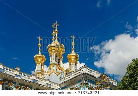 Petersburg Russia - June 29 2017: Katherine's Palace in Tsarskoe Selo Pushkin