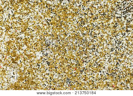 Close Up Gold Glitter Texture Background,festive Decoration