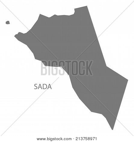 Sada Map Of Mayotte Grey Illustration Silhouette Shape