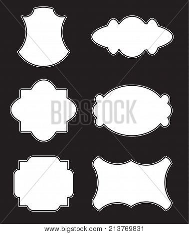 Vintage decorative frame labels for text and photos 2018