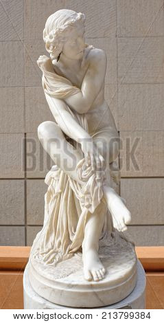 ParisFrance- May 022017: Paul Cabet (1815-1876). Out of the bath. Museum of Orsay