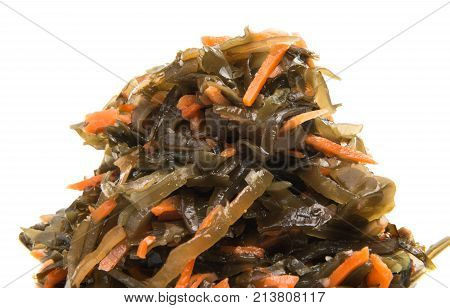 salad with sea kale isolated on white background