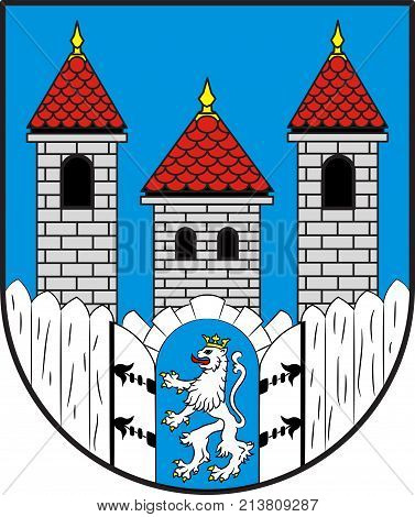 Coat of arms of Holzminden is a town in southern Lower Saxony Germany. Vector illustration